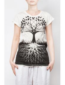 Tree of Life WhiteЖенские футболки для йоги